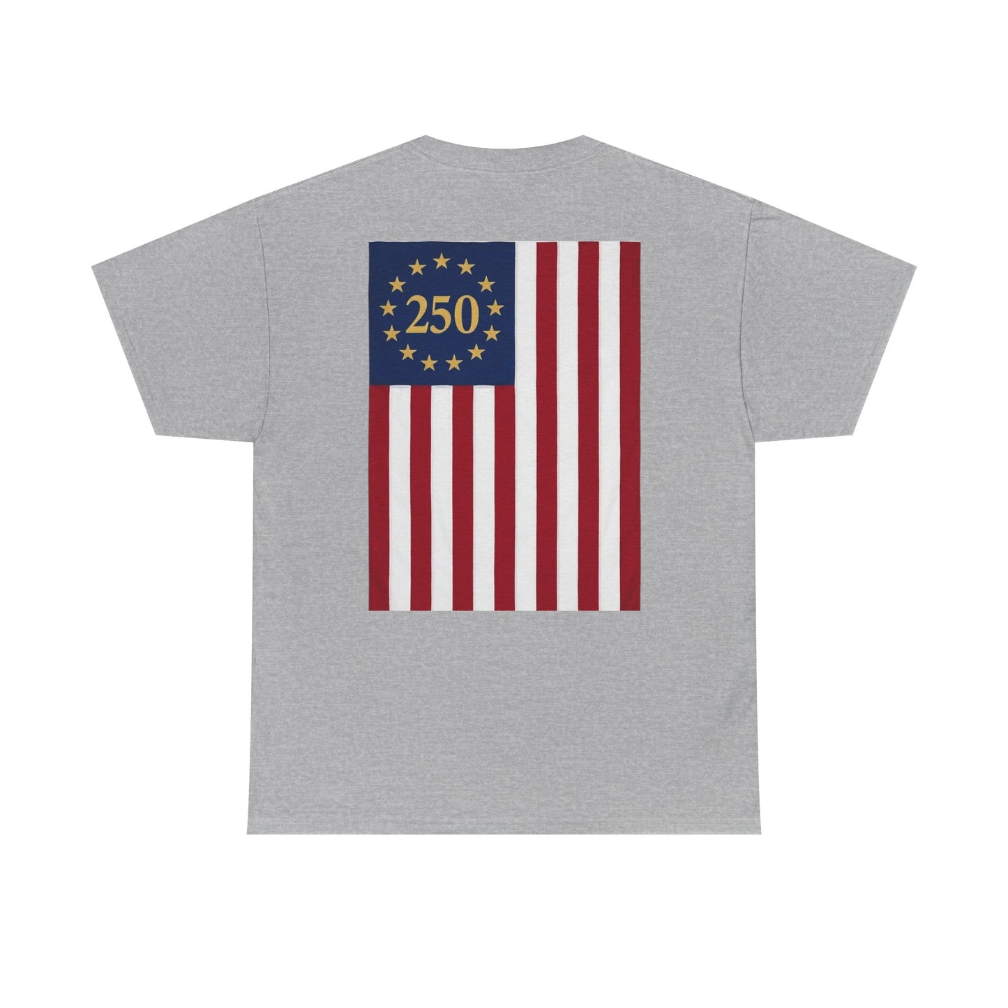 Jefe Patriotic Tee — '250' Stars American Flag Shirt