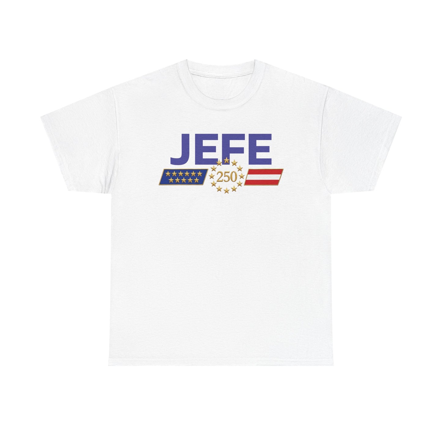 Jefe Patriotic Tee — '250' Stars American Flag Shirt