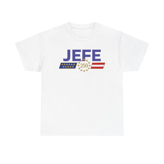 Jefe Patriotic Tee — '250' Stars American Flag Shirt