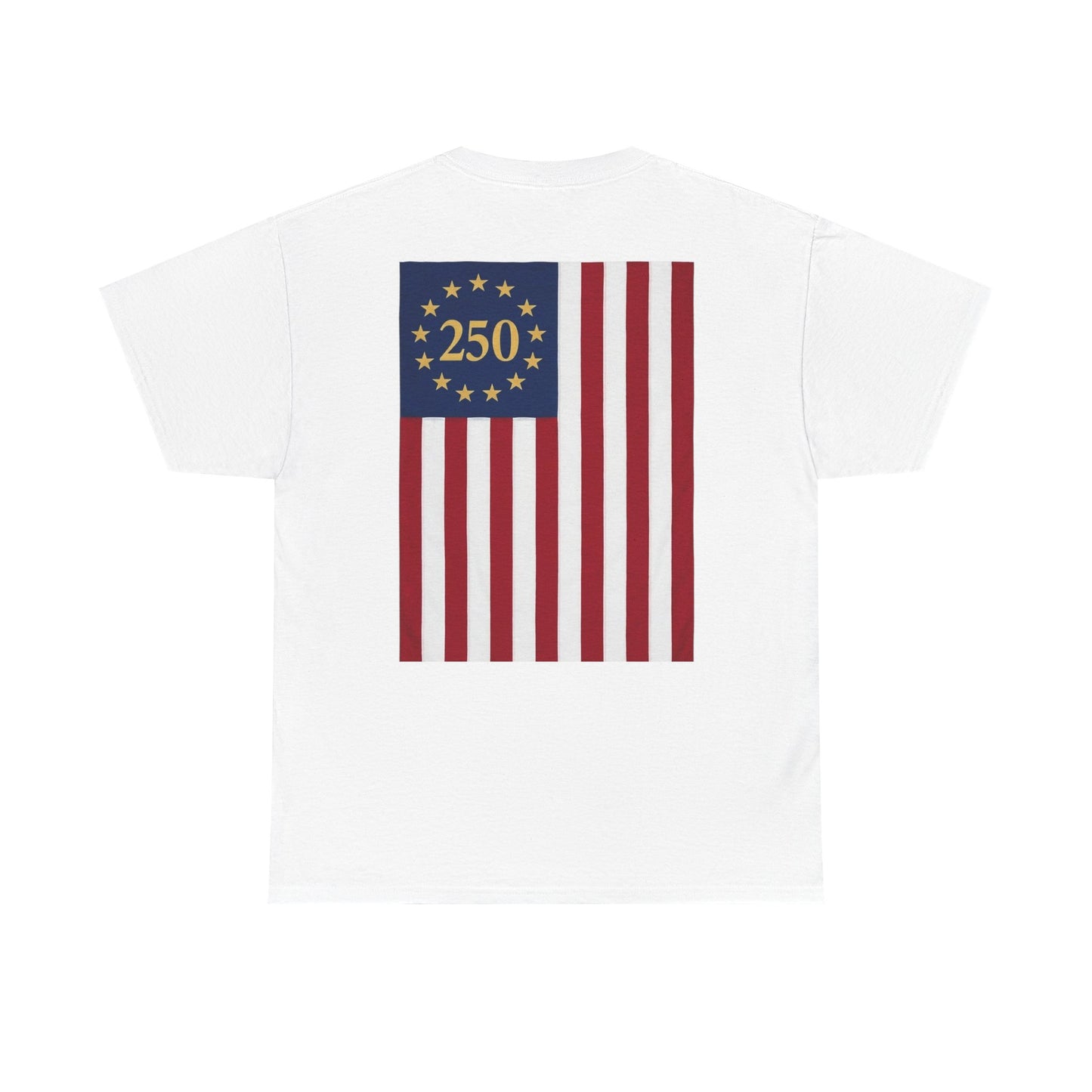 Jefe Patriotic Tee — '250' Stars American Flag Shirt