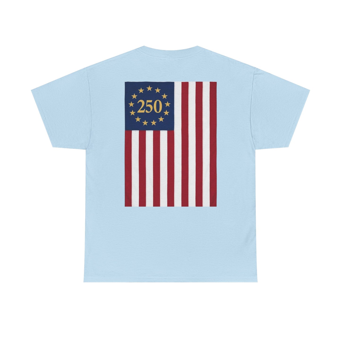 Jefe Patriotic Tee — '250' Stars American Flag Shirt
